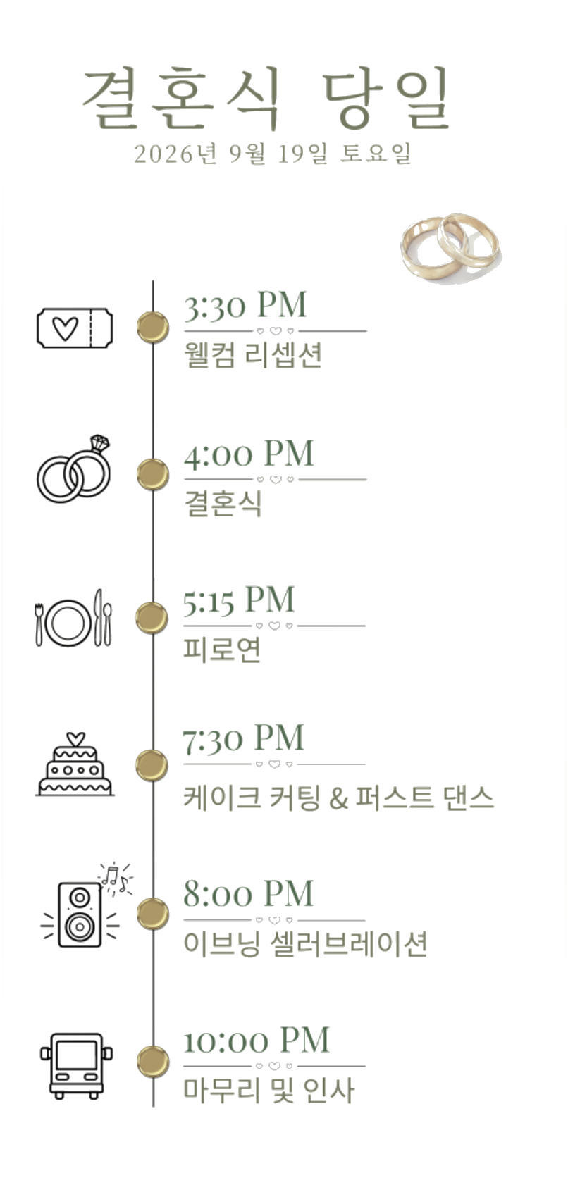 결혼식 당일 일정